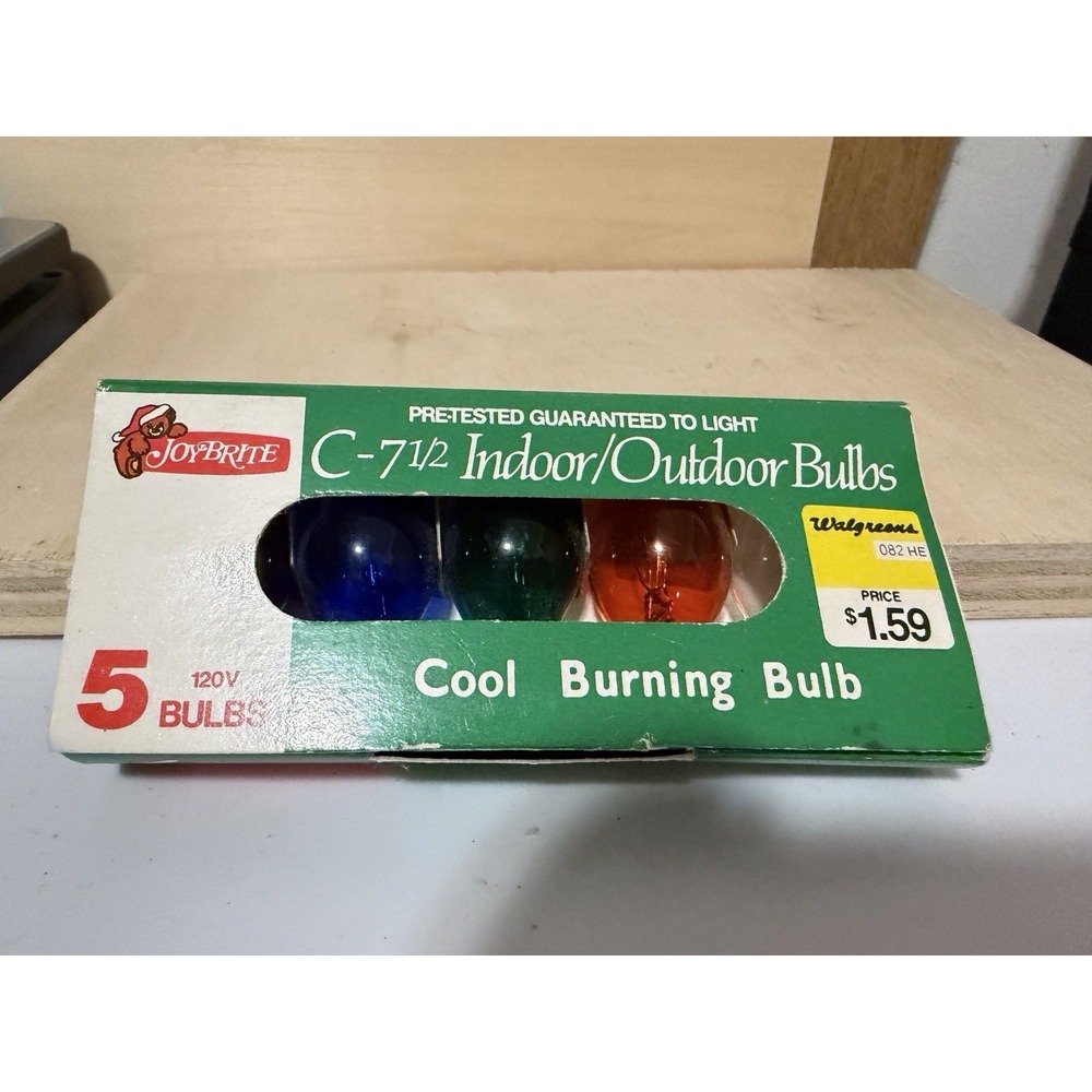 Joybright C-7 1/2 Indoor/Outdoor Multi Color Cool Burning Bulbs (5) **READ**